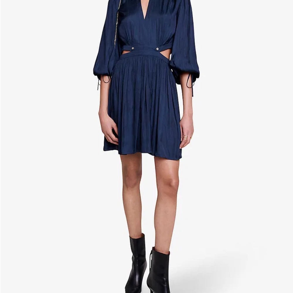 Maje Risor cut out pleated dress